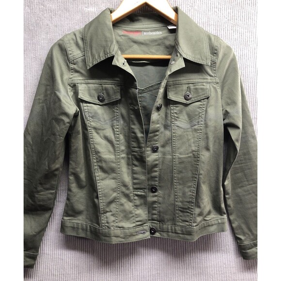 Wrangler Women’s Jacket Size M Green Button Up Tracker - Picture 1 of 12